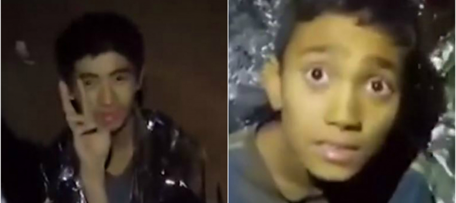 دوو منداڵ له‌ناو ئه‌شكه‌وته‌كه‌دا